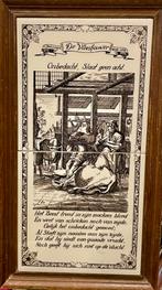 Antieke Tegel - De Vleeshouwer, Antiek en Kunst, Antiek | Wandborden en Tegels, Ophalen of Verzenden
