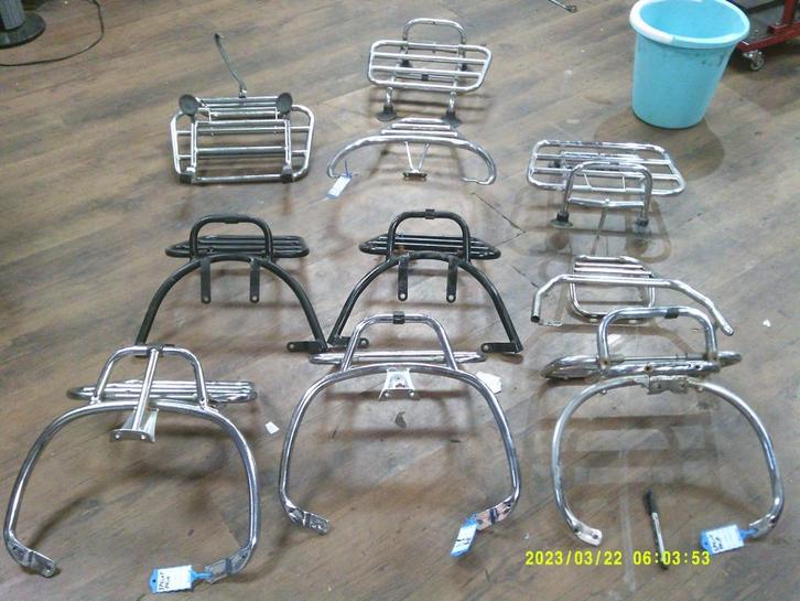 Vespa achterdrager drager chrome diverse modellen, Fietsen en Brommers, Brommeronderdelen | Algemeen, Gebruikt, Overige typen