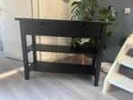 Zwarte Sidetable met Lades & Planken, Huis en Inrichting, Tafels | Sidetables, Ophalen, Gebruikt, 100 tot 150 cm, Overige houtsoorten