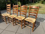 Eiken houten eetkamerstoelen, Huis en Inrichting, Stoelen, Ophalen, Gebruikt, Bruin, Vier