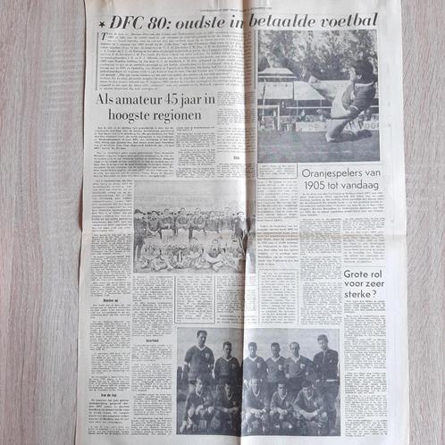 DFC 80: oudste in betaalde voetbal. Kranten pagina uit 1963!, Verzamelen, Sportartikelen en Voetbal, Zo goed als nieuw, Overige typen