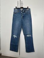 H&M straight high ankle jeans - maat 34, Kleding | Dames, Spijkerbroeken en Jeans, Blauw, H&M, Ophalen of Verzenden, W27 (confectie 34) of kleiner