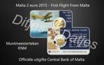 2 euro Malta 2015 First Flight of Malta BU muntmeesterteken, 2 euro, Malta, Ophalen of Verzenden