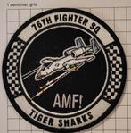 USAF PATCH 75 FIGHTER SQUADRON TIGER SHARKS A-10 MOODY AFB, Verzenden, Luchtmacht, Amerika, Embleem of Badge