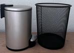Bins and wall clock, Ophalen, Met pedaal, Zo goed als nieuw, Metaal