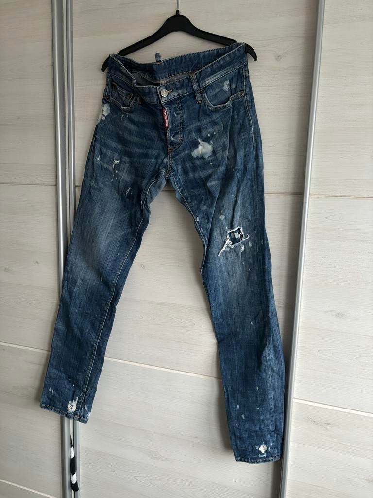 Dsquared2 spijkerbroek maat 48 (valt als 32), Ophalen of Verzenden, Gedragen, Blauw, W32 (confectie 46) of kleiner