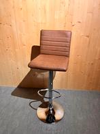 Moderne Barkruk met Lederlook, Ophalen, In hoogte verstelbaar, 60 tot 90 cm, Zo goed als nieuw