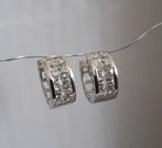 Prachtige 925 zilveren creolen met zirkonia, Verzenden, Nieuw, Zilver, Zilver