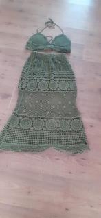 Kakigroene gehaakte set, Ophalen of Verzenden, Zo goed als nieuw, Maat 34 (XS) of kleiner, Boven de knie