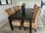 Ikea eettafel zwartbruin, Ophalen, Riet of Rotan, Bruin, Zo goed als nieuw