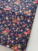 Lap stof blauw bloemetjes nieuw, Hobby en Vrije tijd, Stoffen en Lappen, Blauw, 120 cm of meer, Nieuw, Ophalen of Verzenden
