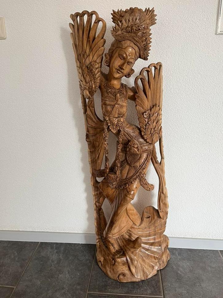 Houtsnijwerk uit Bali, Huis en Inrichting, Woonaccessoires | Boeddhabeelden, Zo goed als nieuw, Ophalen