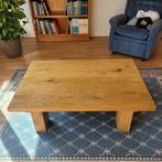 massiefe salontafel, Ophalen, 100 tot 150 cm, Eikenhout, 50 tot 100 cm