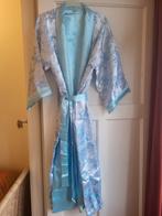 100% zijden kimono, zilver/lichtblauw, dames  XL,, Ophalen of Verzenden, Nieuw, Maat 46/48 (XL) of groter