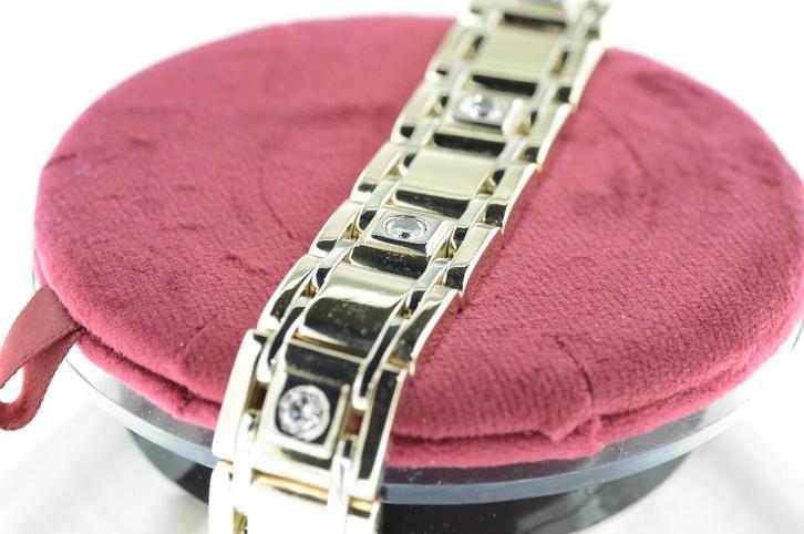 GOUDEN ARMBAND MET 8 DIAMANTEN + GOUDEN KETTING, Sieraden, Tassen en Uiterlijk, Armbanden, Zo goed als nieuw, Goud, Goud, Ophalen of Verzenden