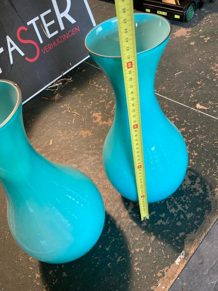 GRATIS 2x Blauwe IKEA Vaas - 40cm Hoog -, Antiek en Kunst, Antiek | Vazen, Ophalen