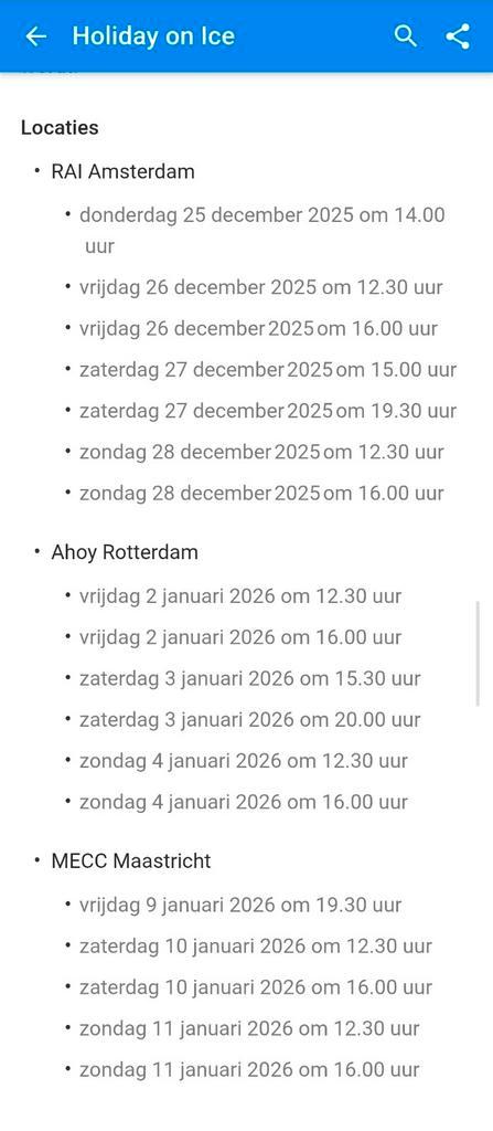 Holiday on Ice, Tickets en Kaartjes, Kortingen en Cadeaubonnen, Twee personen, Overige soorten