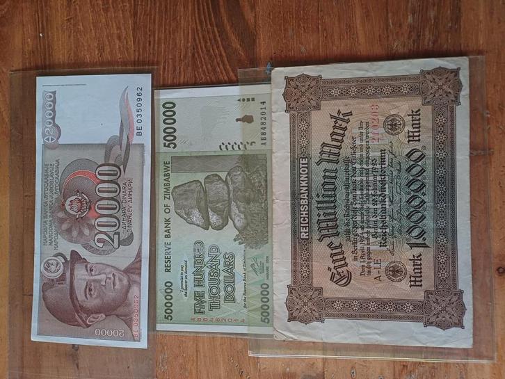 Historisch bankbiljetten set (inflatie set), Postzegels en Munten, Bankbiljetten | Europa | Niet-Eurobiljetten, Duitsland, Verzenden