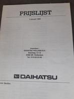prijslijst Daihatsu 2 januari 1985, Ophalen of Verzenden, Overige merken, Daihatsu, Zo goed als nieuw