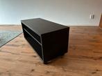 Zwart TV meubel met open vakken, Huis en Inrichting, Ophalen, Gebruikt, Minder dan 25 cm, Minder dan 100 cm