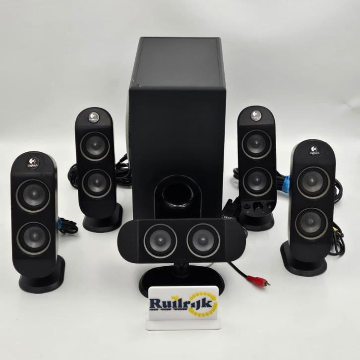 Logitech X530 5.1 pc speaker set voor PC - Met garantie, Computers en Software, Pc speakers, Zo goed als nieuw