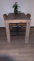 Hoge eethoektafel met stoelen, Huis en Inrichting, Tafels | Eettafels, Ophalen, 100 tot 150 cm, 50 tot 100 cm, Zo goed als nieuw