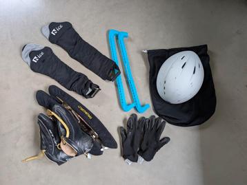 Complete set klapschaatsen en toebehoren (m 38 evo helium) beschikbaar voor biedingen