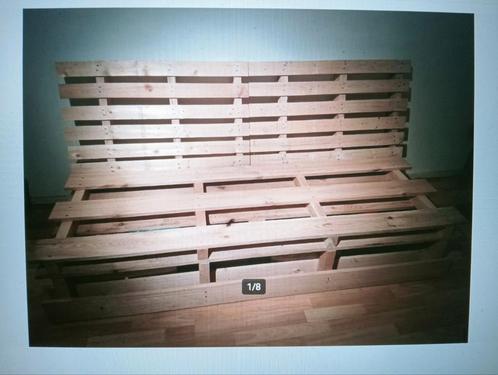 Pallet bed/bank, Huis en Inrichting, Slaapkamer | Bedden, Zo goed als nieuw, Tweepersoons, 90 cm, 200 cm, Hout, Ophalen