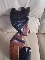 Prachtig eiken vrouwen hoofd, Antiek en Kunst, Kunst | Beelden en Houtsnijwerken, Ophalen of Verzenden