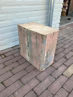 Antiek massief grenen (roze!) blok, hoogte 34cm!!, Huis en Inrichting, Tafels | Bijzettafels, Ophalen, Zo goed als nieuw, Rechthoekig