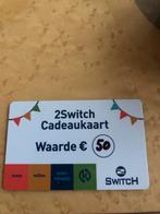 Cadeaukaart 2Switch, Eén persoon, Cadeaubon, Warenhuis- of Winkelbon