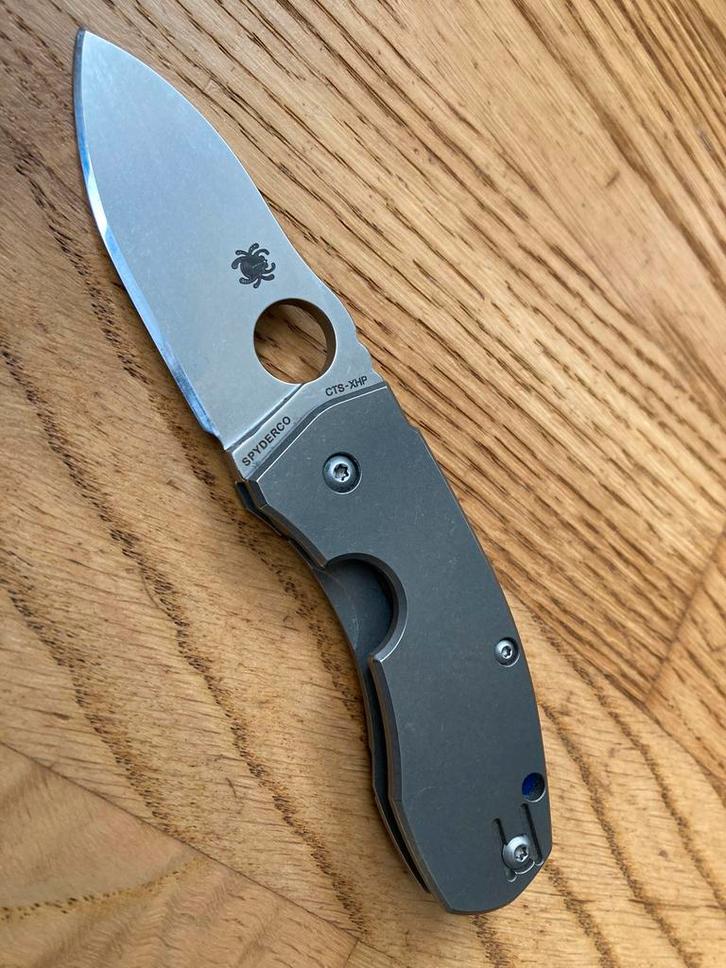 Spyderco Techno C158TIP  titanium CTS-XHP Marcin Slysz, Verzamelen, Militaria | Algemeen, Landmacht, Mes of Dolk, Amerika, Ophalen of Verzenden