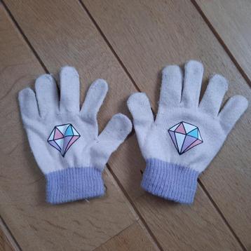 Handschoenen roze lila met prisma maat 116 beschikbaar voor biedingen