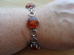zilveren armband met barnstenen [178], Ophalen of Verzenden, Zo goed als nieuw, Met edelsteen, Zilver