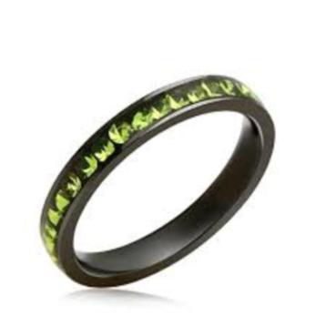 Green AA1 Zirkon Melano Ring Maat 19 mm beschikbaar voor biedingen