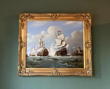 Schepen in oorlog op zee. Thomas Heesakkers. beschikbaar voor biedingen