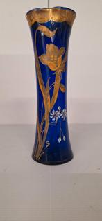 Franse Art Nouveau Kobalt Vaas, Gebruikt, Blauw, ., Ophalen of Verzenden