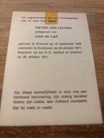 Leuven Pieter van 1938 Oirschot 1971 x de Laat - 25325, Ophalen of Verzenden, Bidprentje