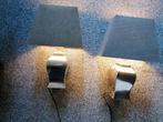 Twee lampen in het donkergrijs met zilverkleur., Ophalen, Zo goed als nieuw, Minder dan 50 cm