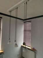 Prachtige hanglamp met 3 glazen kelken, Ophalen, Gebruikt, Glas, 75 cm of meer