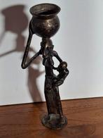 Twee Afrikaanse bronzen beelden., Ophalen of Verzenden