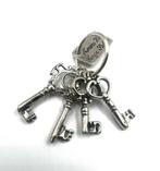 Zilveren miniatuur sleutelbos / liefdessleutel, Antiek en Kunst, Ophalen of Verzenden, Zilver