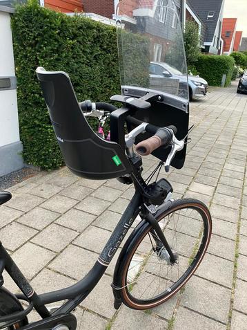 Bobike voorzitje mini zwart met windscherm en 2 adapters beschikbaar voor biedingen