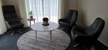 Witte salontafel doorsnede 100 cm beschikbaar voor biedingen