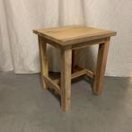 Bijzettafel – geborsteld teak - 50 x 50 cm - TTM Wonen, 45 tot 60 cm, Minder dan 55 cm, TTM Wonen, TTM Wonen