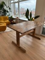 Houten Eettafel - Robuust & Uniek 140 cm, Gebruikt, 100 tot 150 cm, Eikenhout, Ophalen of Verzenden
