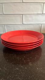 Iittala teema lunchbord rood, Ophalen of Verzenden, Zo goed als nieuw, Bord(en), Effen
