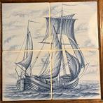 Tegeltableau met oud zeilschip, Ophalen of Verzenden