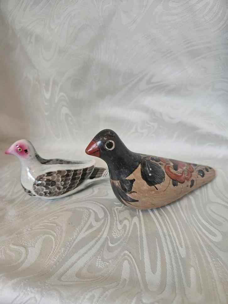 Keramieken Vogels - Handbeschilderd, Antiek en Kunst, Antiek | Keramiek en Aardewerk, Ophalen of Verzenden