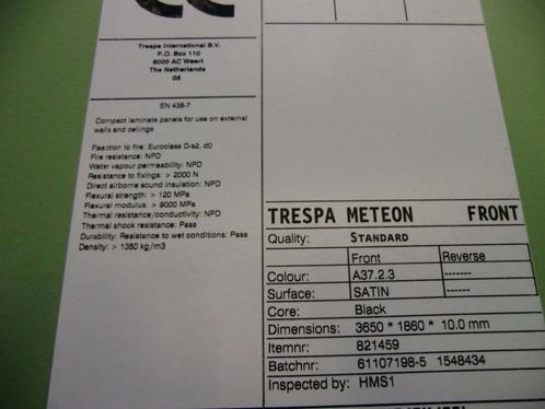 Aantal platen trespa nieuw A37.2.3 (nr118), Doe-het-zelf en Verbouw, Overige Doe-het-zelf en Verbouw, Nieuw, Ophalen